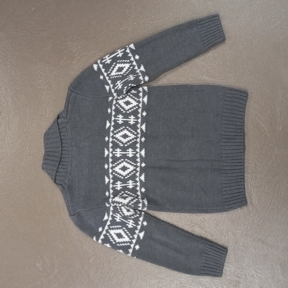 Crazy 8 Grey/White 4 Button Sweater - Picture 6 of 6